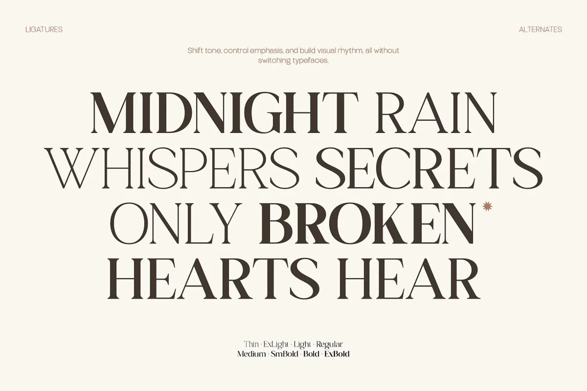 TRT Gateral – Elegant Serif Font
