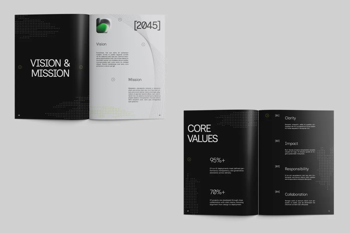 CANVA Minimalist AI Company Profile Template