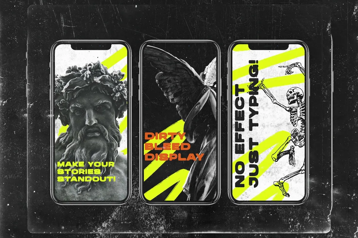 Dirty Bleed Display Font