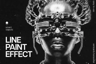 Line Paint Photo Effect