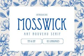 Mosswick - Art Nouveau Serif Font