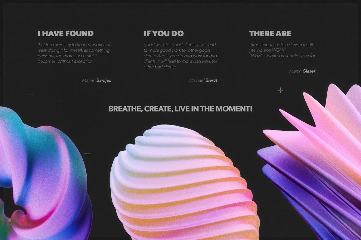 Y2K 3D Geometric Shapes Collection