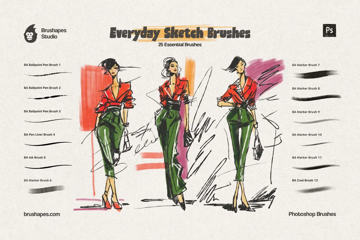 Everyday Sketch Photoshop Brushes