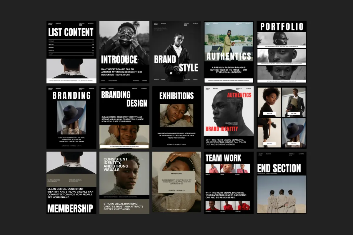 Fashion Brand Portfolio Instagram Template Bundle