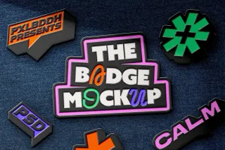 Custom Metal Pin Badge Mockup