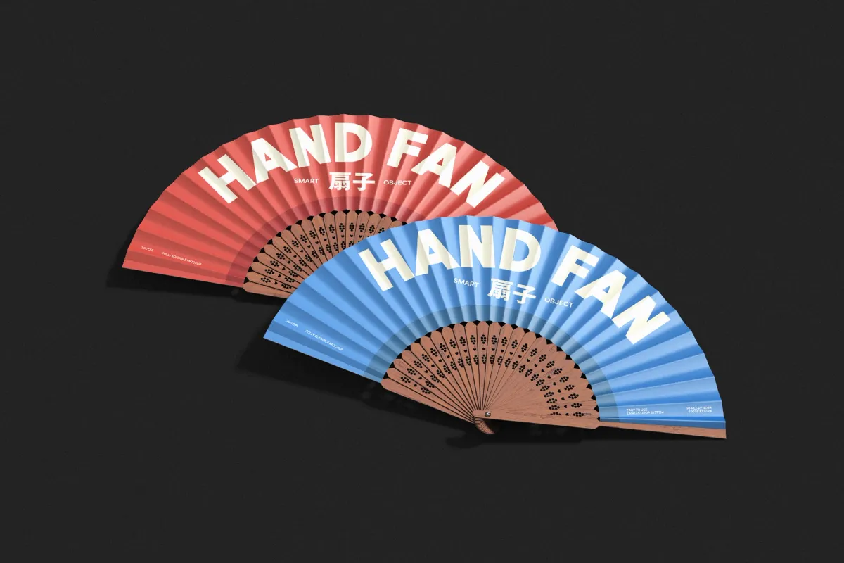 Merchandise Hand Fan Mockup