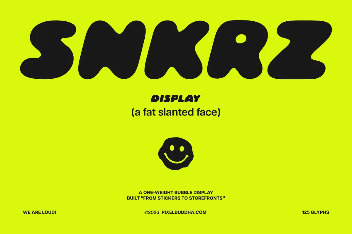 SNKRZ - Chunky Streetwear Font