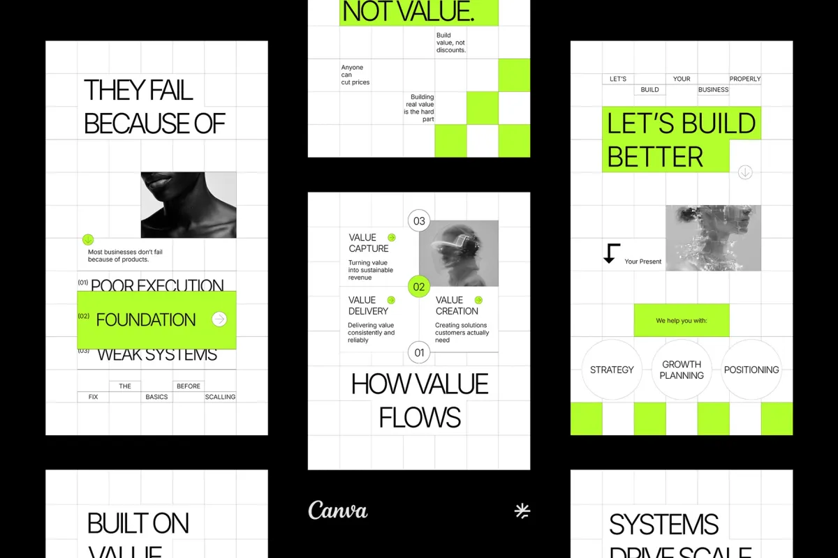 CANVA Business Market Value Instagram Template