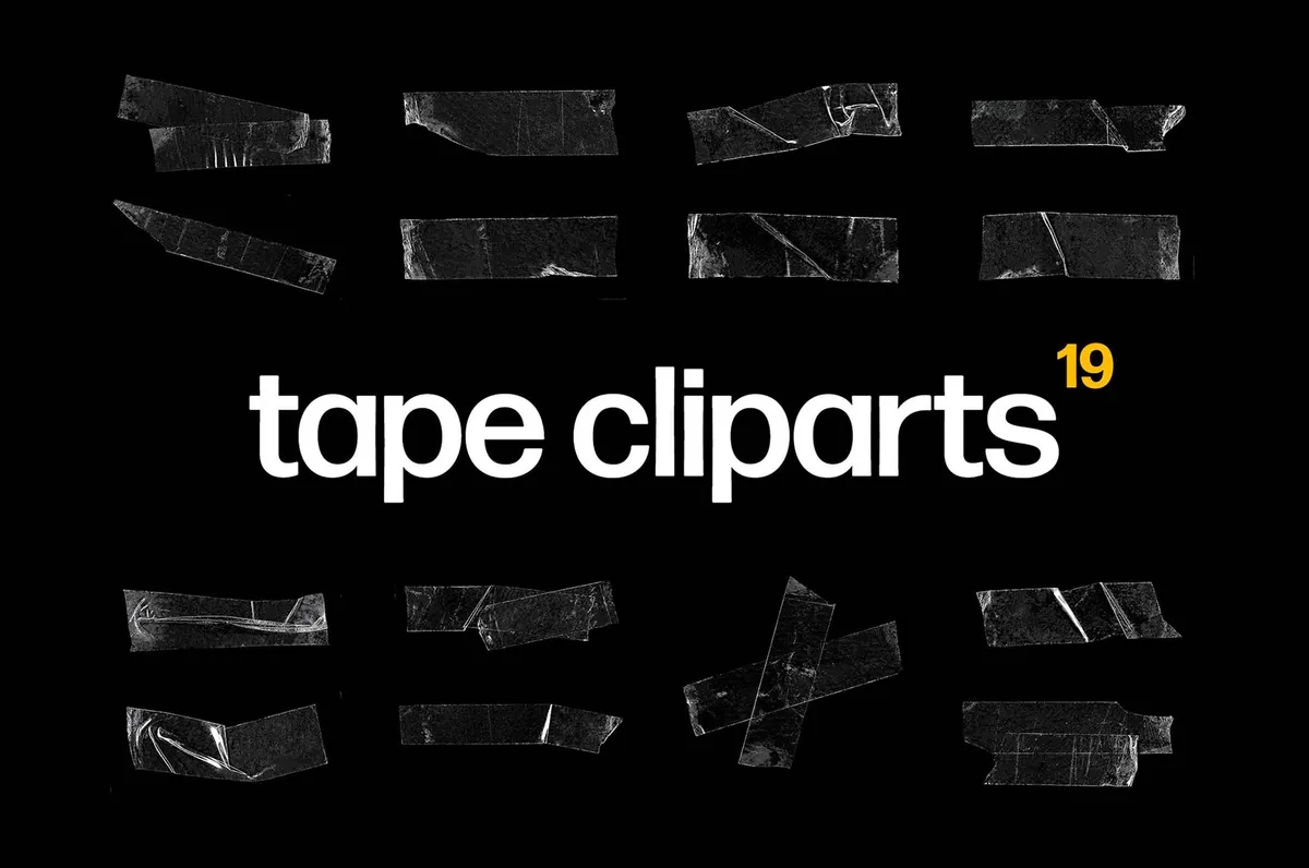 Transparent Plastic Tapes Clipart