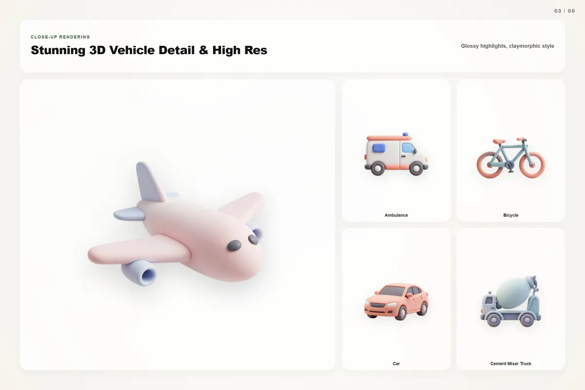 3D Vehicle Icons