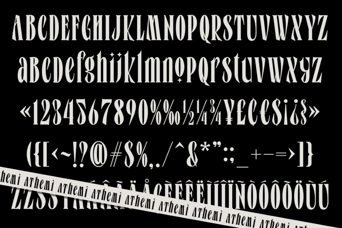 Athemi - Elegant Condensed Serif Font