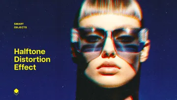 Halftone Distortion Photo Effect