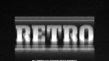 Blurred Halftone Text Effect