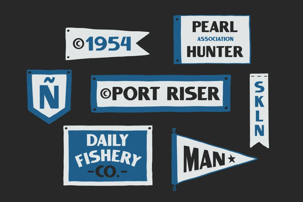 SFC Port Riser - Nautical Display Font