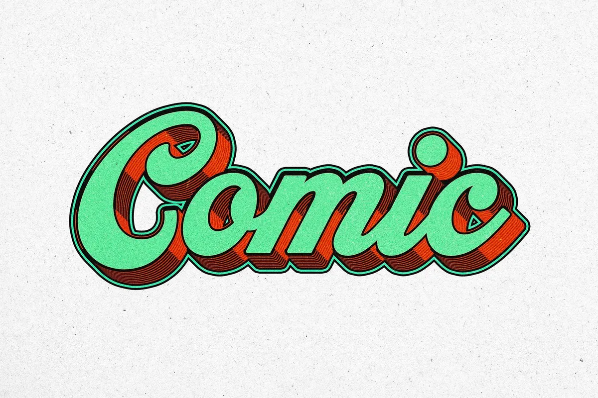 Retro Comic Text Effect