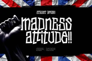 Madness Attitude — Street Brush Font