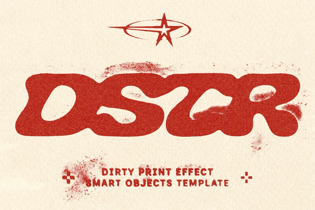 Dirty Print Text Effect