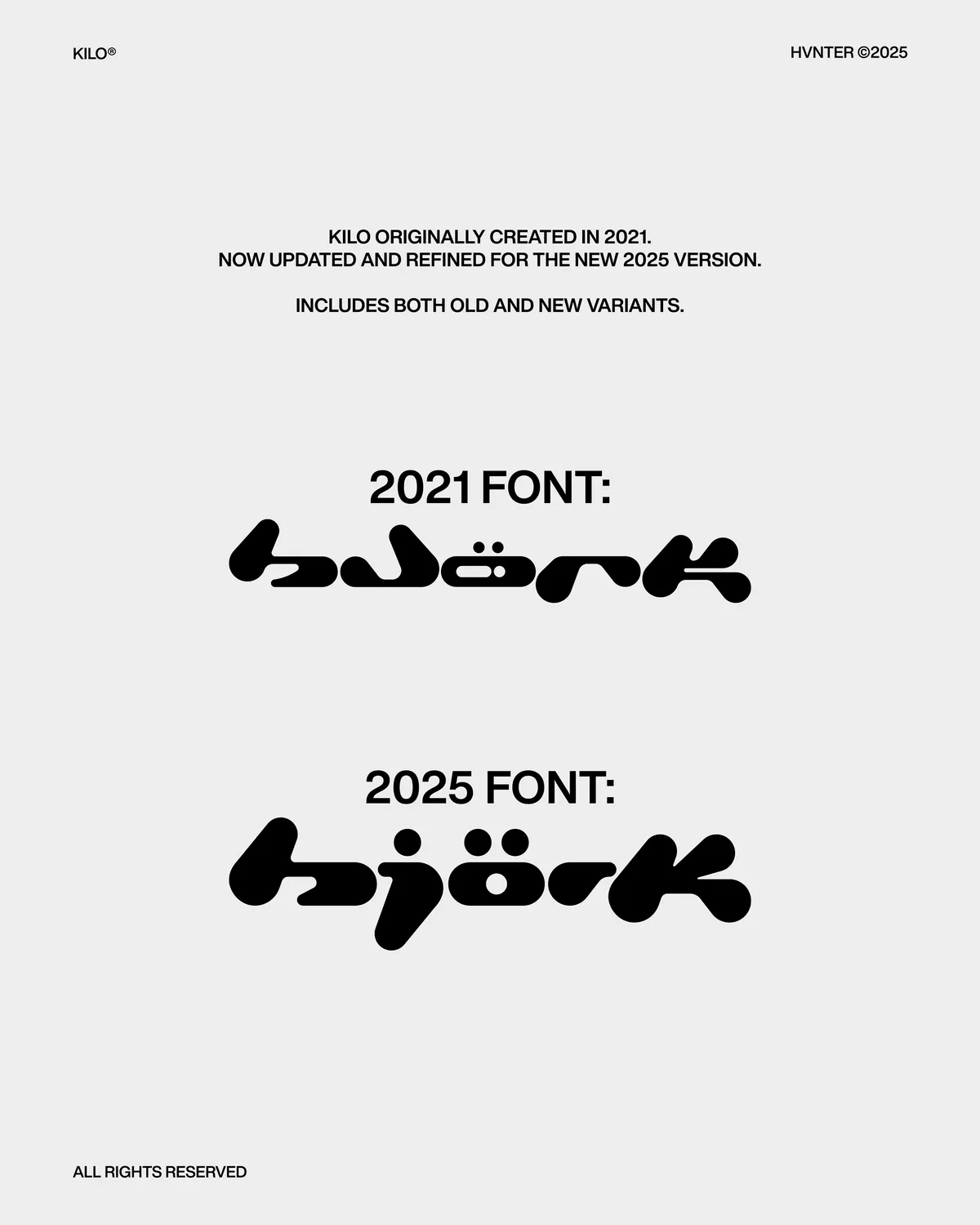 Kilo Typeface