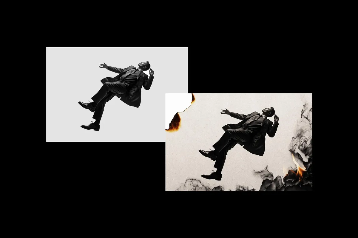Burn Paper Photo Effect