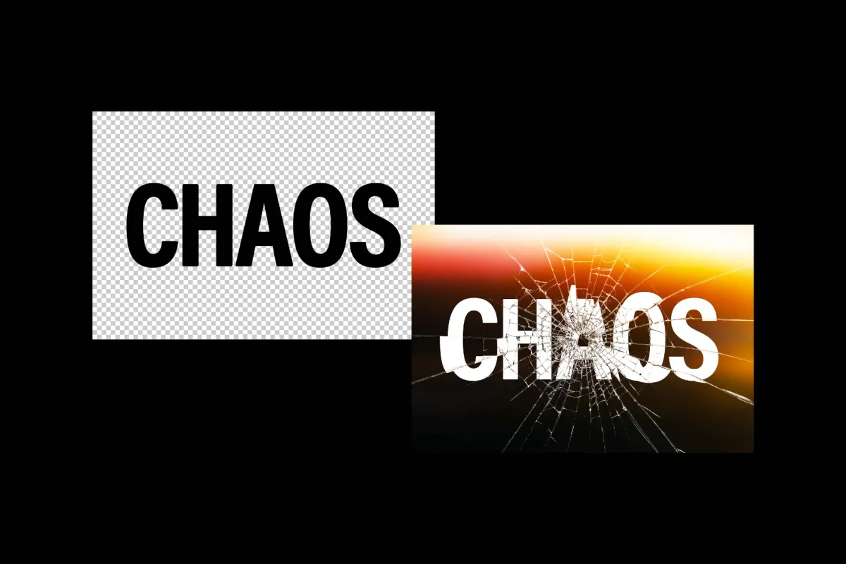 Broken Glass Text Effect