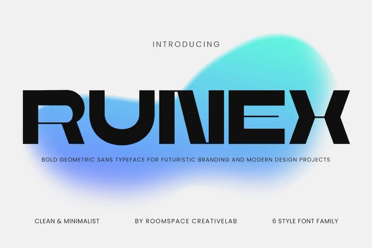 Runex — Bold Geometric Sans Serif Font Family