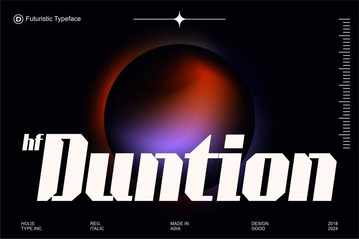 HF Duntion Futuristic Font