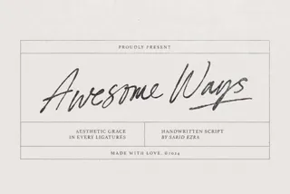 Awesome Ways — Ligature Script