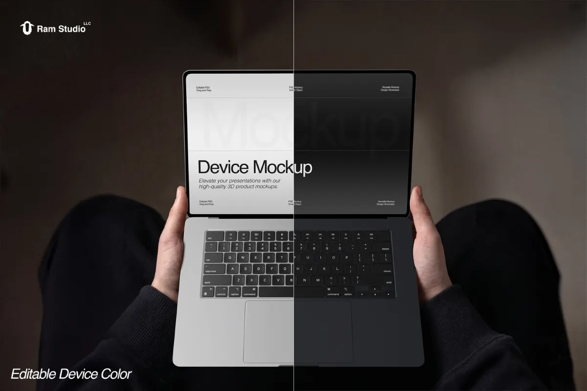 Hand Holding Device Mockup Set