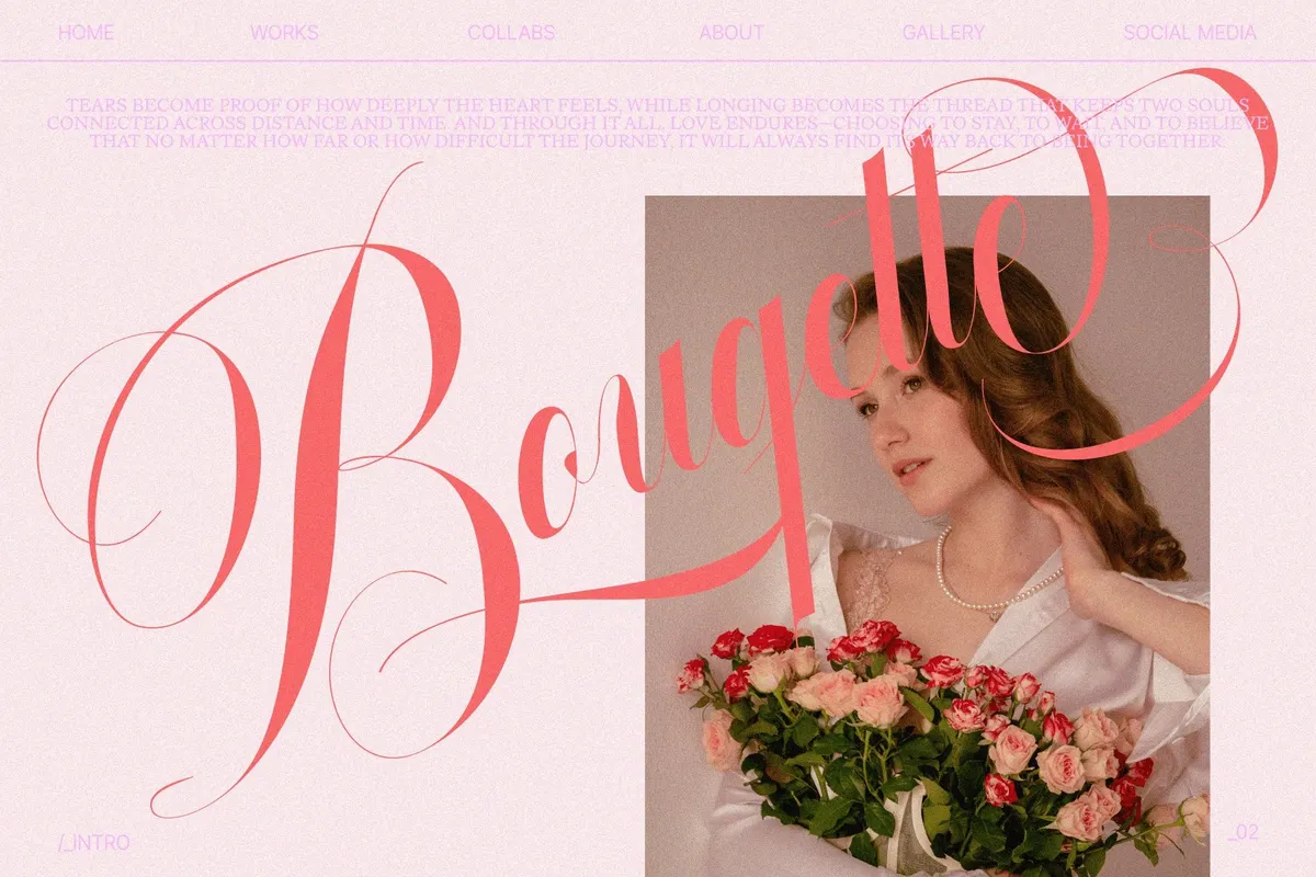 GLOWING ROMANCE — Luxury Calligraphy Font