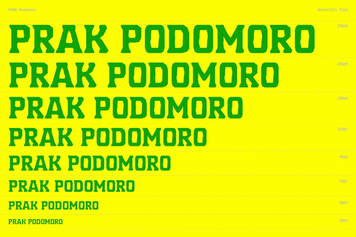 PRAK Podomoro - Hand-Cut Display Font