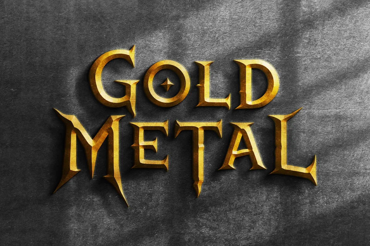Gold Metal Text Effect