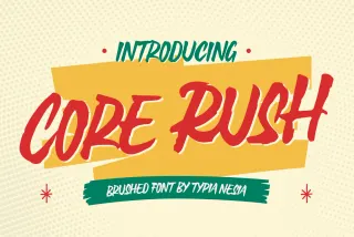 Core Rush - Retro Brush Script Font