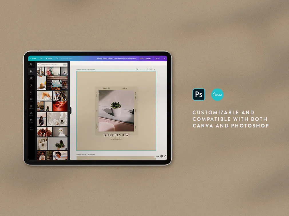 Writers Instagram Templates