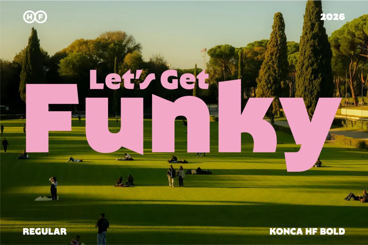 Konca HF - Bold Retro Display Font Duo