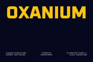 Oxanium - Free Techno Sans