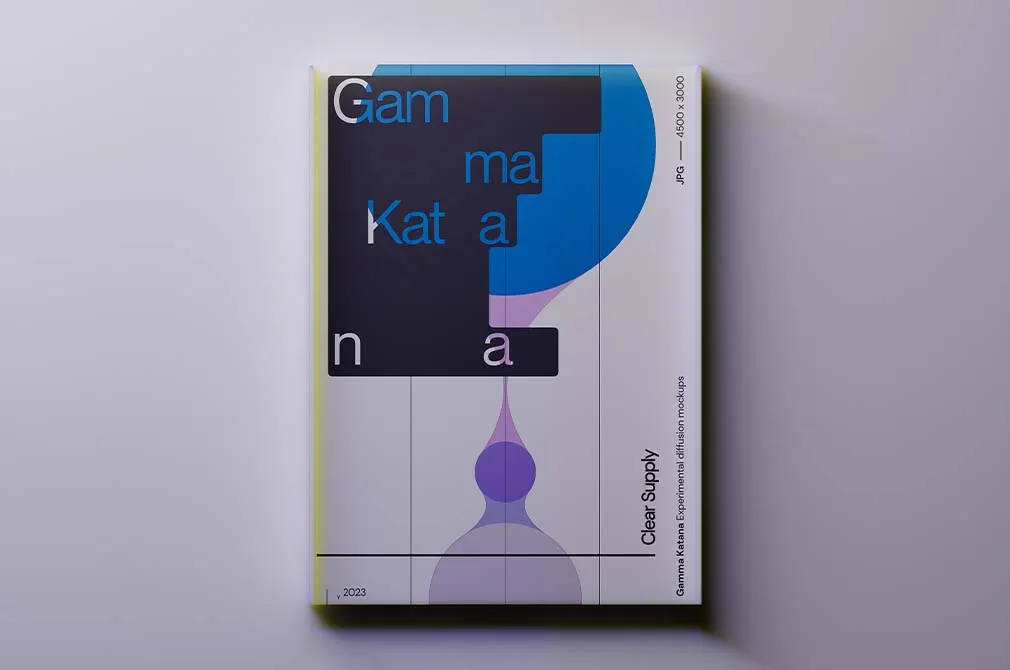 Gamma Katana — Minimal Poster Mockups