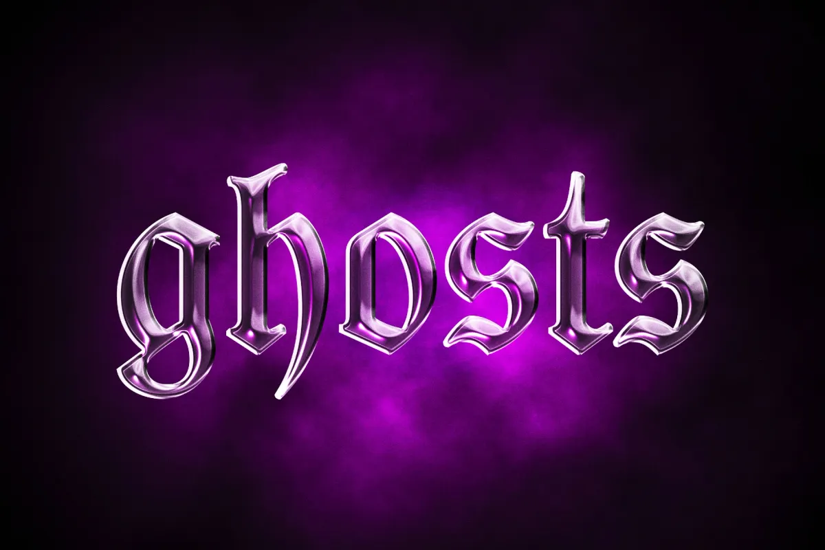 Dramatic Glass Chrome Text Effect