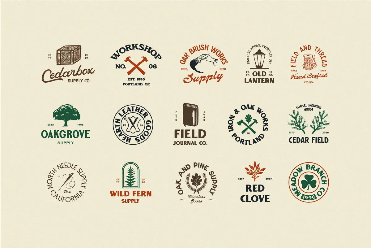 Heritage Goods Logo and Badge Collection