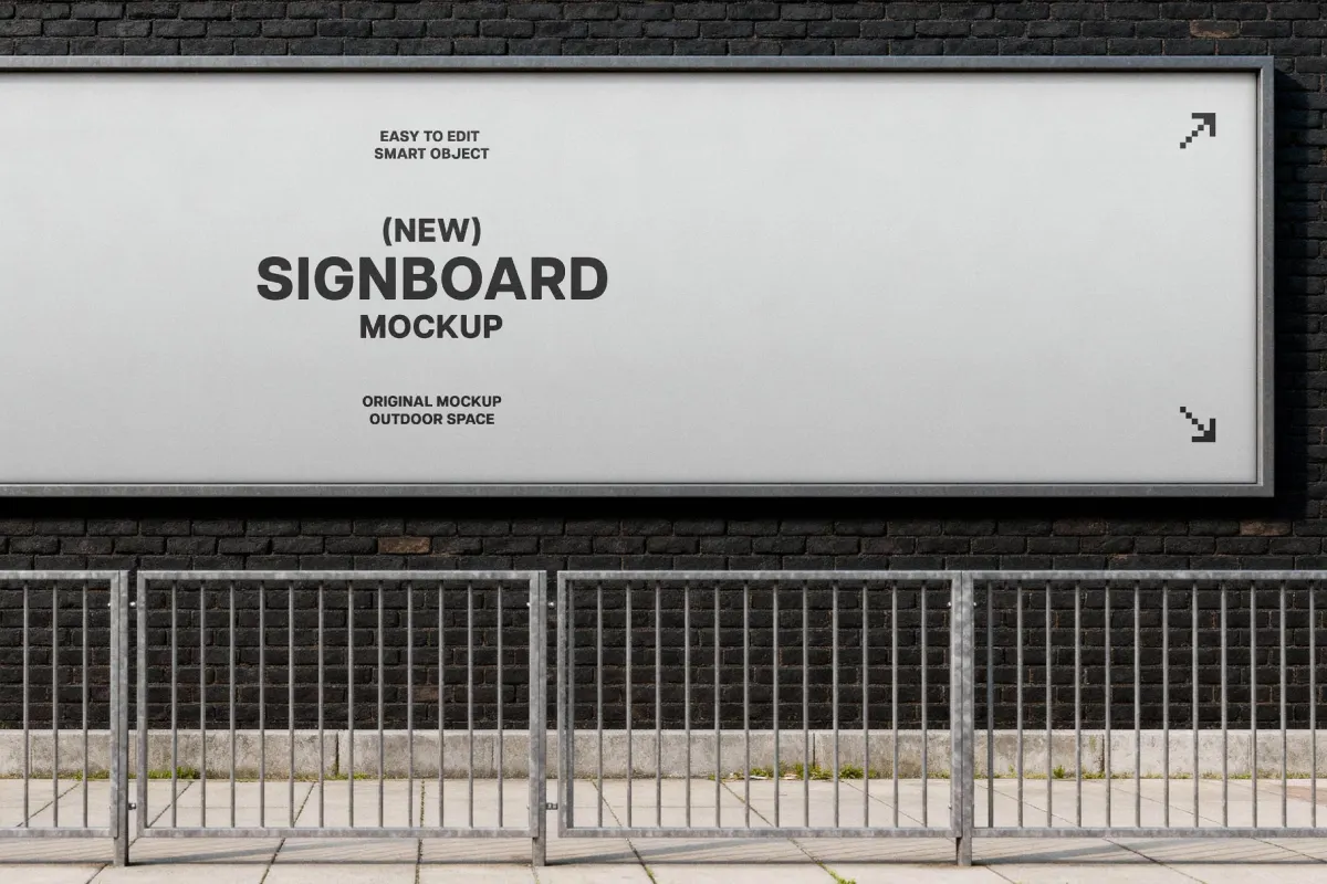 Roadside Signboard Mockup