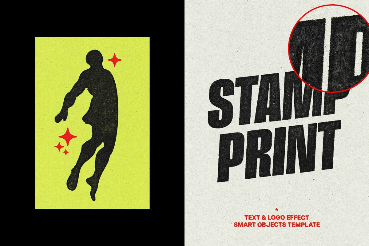 Stamp Print Text Effect