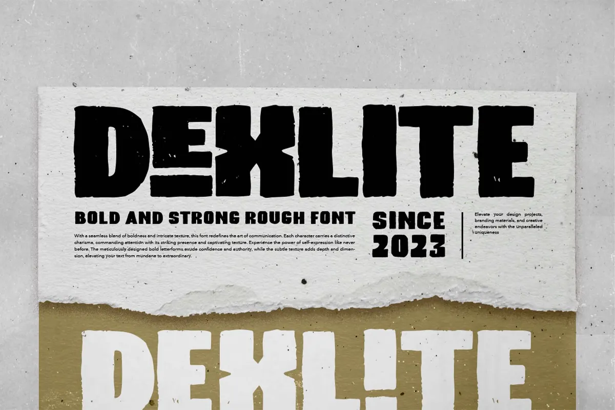 Dexlite — Bold Rough Font