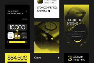 Business Strategy Instagram Pack - CANVA Template