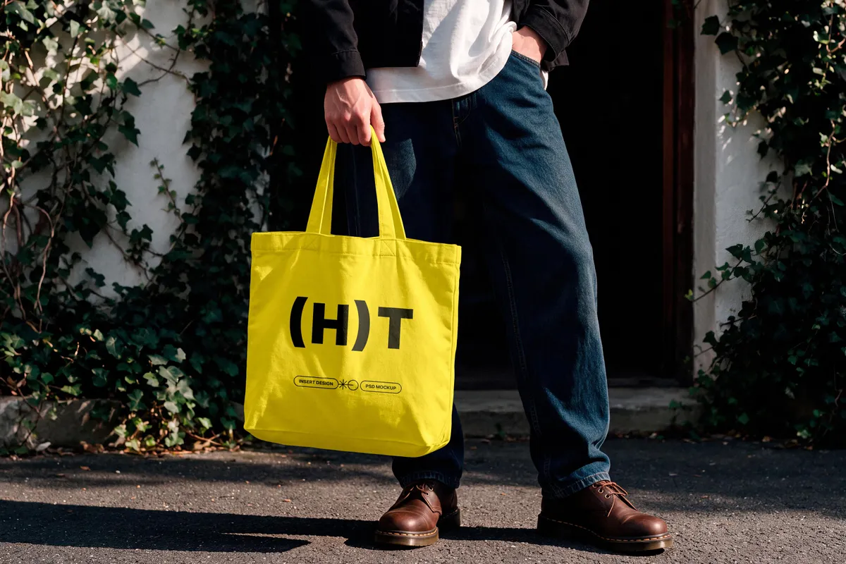 Street Tote Bag Mockup