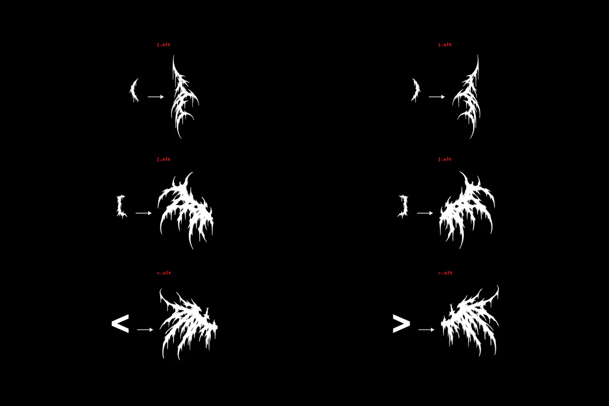 King Santuy - Black Metal Gothic Display Font