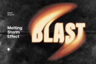 Paper Storm Melting Text Effect