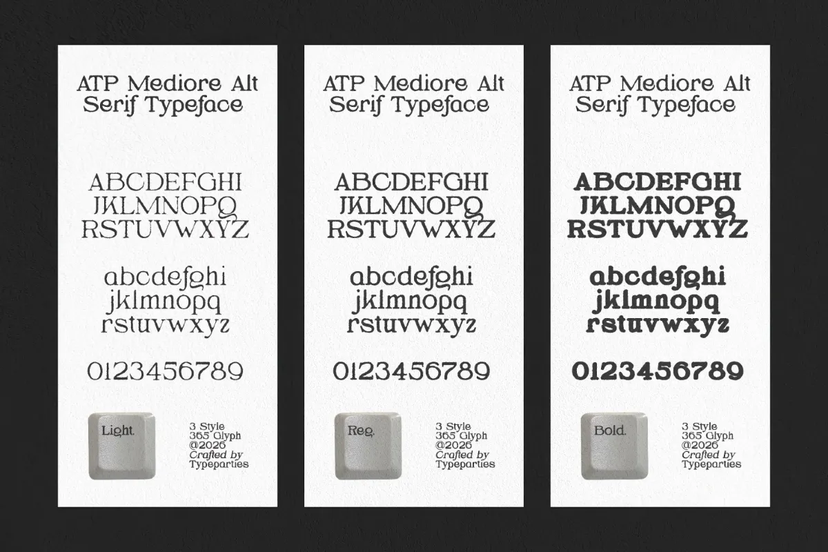 Mediore Alt – Distressed Serif Font
