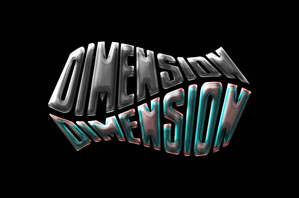 Chrome Text Effect Style