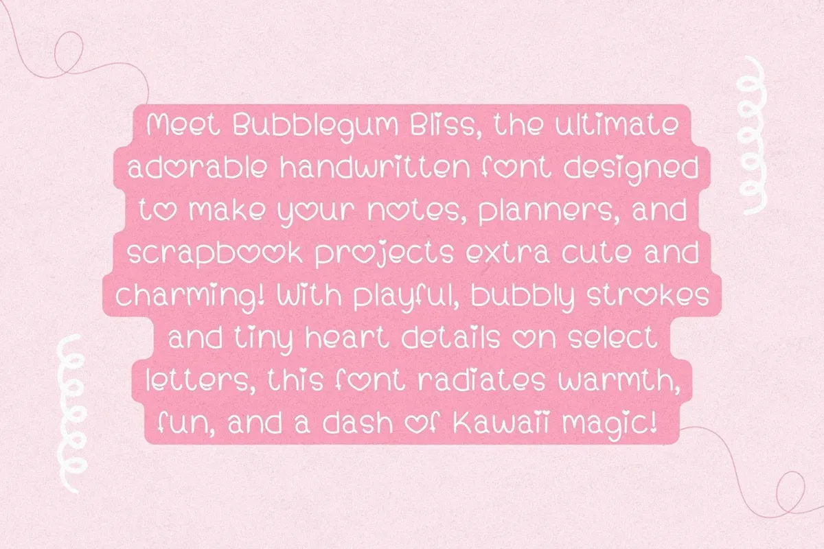 Bubblegum Bliss - Cute Handwritten Font