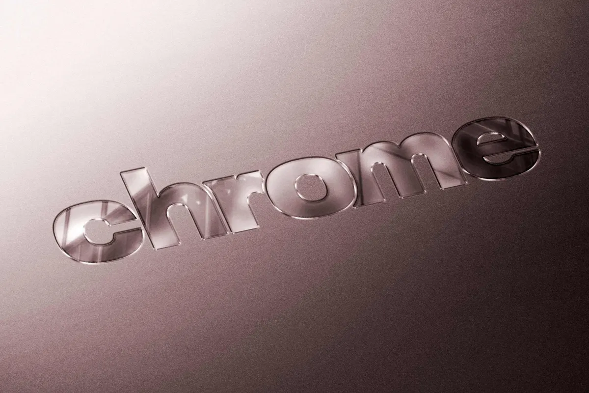 Debossed Glass Metal Mockup