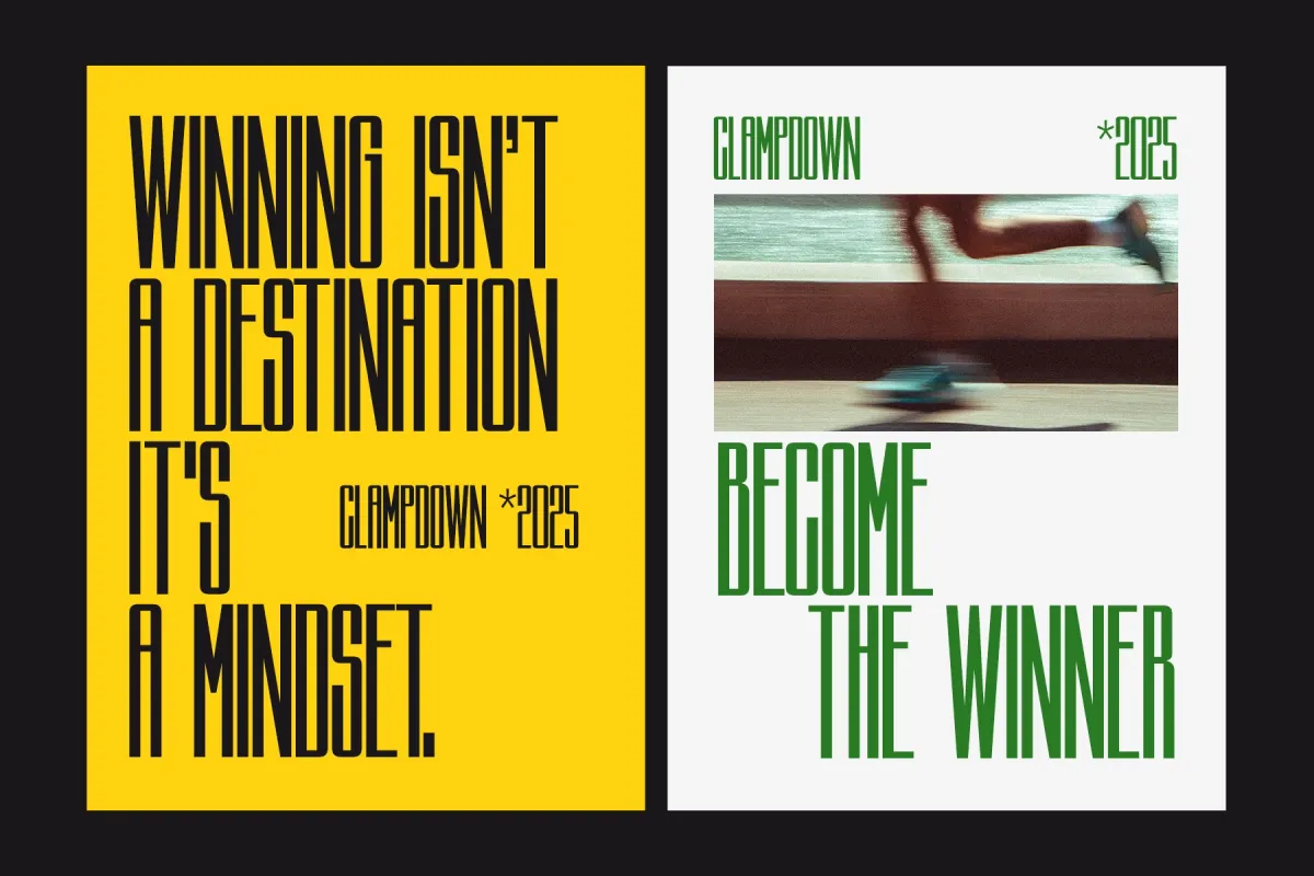 Clampdown - Condensed Display Sans Serif Font